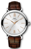 IWC Portofino Automatic Silver Dial Brown Leather Strap Watch for Women - IW357403 Buy Now By IWC