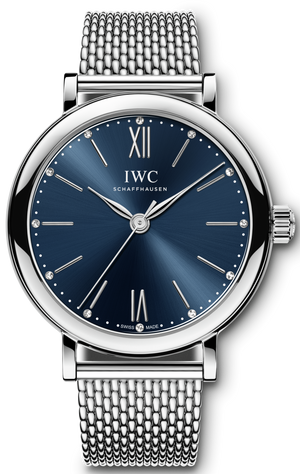 IWC Portofino Automatic Blue Dial Silver Mesh Bracelet Watch for Women - IW357404 Buy Now By IWC