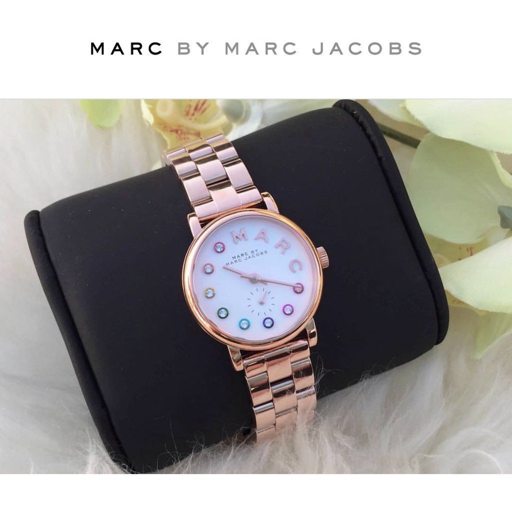 Marc Jacobs Baker Dexter White Dial Rose Gold Steel Strap Watch for Women - MBM3443 Buy Now By Marc Jacobs