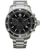 Movado Series 800 Chronograph Black Dial Silver Steel Strap Watch For Men - 2600142 Buy Now By Movado
