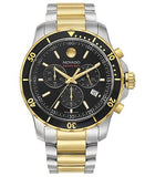 Movado Series 800 Chronograph Black Dial Two Tone Steel Strap Watch For Men - 2600146 Buy Now By Movado