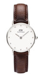 Daniel Wellington Classy Bristol White Dial Brown Leather Strap Watch For Women - DW00100070 Buy Now By Daniel Wellington