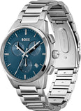 Hugo Boss Dapper Chronograph Blue Dial Silver Steel Strap Watch For Men - 1513927 Buy Now By Hugo Boss