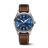 IWC Pilot's Mark XVIII Le Petit Prince Blue Dial Brown Leather Strap Watch for Men - IW327004 Buy Now By IWC