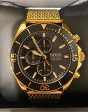 Hugo Boss Ocean Edition Black Dial Gold Mesh Bracelet Watch for Men - 1513703 Buy Now By Hugo Boss