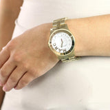 Marc Jacobs Rivera White Dial Gold Steel Strap Watch for Women - MBM3134 Buy Now By Marc Jacobs