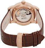 Mido Baroncelli III Automatic Diamonds Brown Dial Brown Leather Strap Watch For Women - M7600.3.64.8 Buy Now By Mido