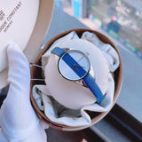 Calvin Klein Rebel Blue Silver Dial Blue Leather Strap Watch for Women - K8P231V6 Buy Now By Calvin Klein