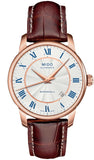 Mido Baroncelli III Automatic Silver Dial Brown Leather Strap Watch For Men - M8600.2.21.8 Buy Now By Mido