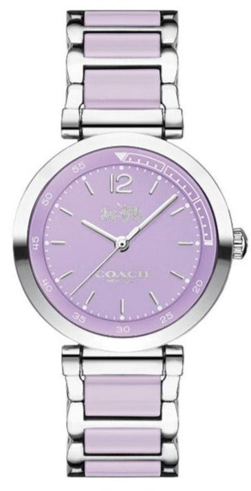 Coach Tristent Purple Dial Two Tone Steel Strap Watch for Women - 14502461 Buy Now By Coach