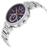 Michael Kors Sawyer Navy Blue Dial Silver Steel Strap Watch for Women - MK6224 Buy Now By Michael Kors