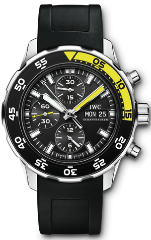 IWC Aquatimer Automatic Chronograph Black Dial Black Rubber Strap Watch for Men - IW376709 Buy Now By IWC