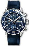 IWC Aquatimer Chronograph Blue Dial Blue Rubber Strap Watch for Men - IW376711 Buy Now By IWC