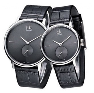 Calvin Klein Accent Black Dial Black Leather Strap Watch for Women - K2Y231C3 Buy Now By Calvin Klein