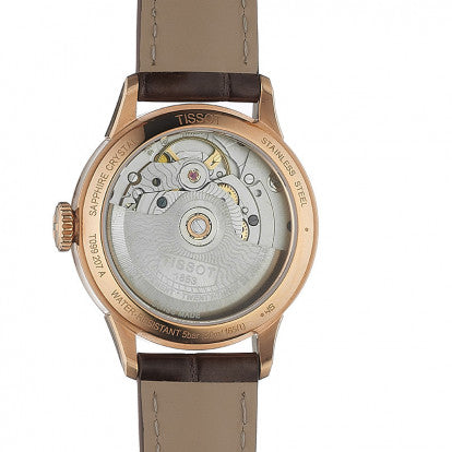 Tissot Chemin Des Tourelles Powermatic 80 Lady Silver Dial Brown Leather Strap Watch For Women - T099.207.36.037.00 Buy Now By Tissot