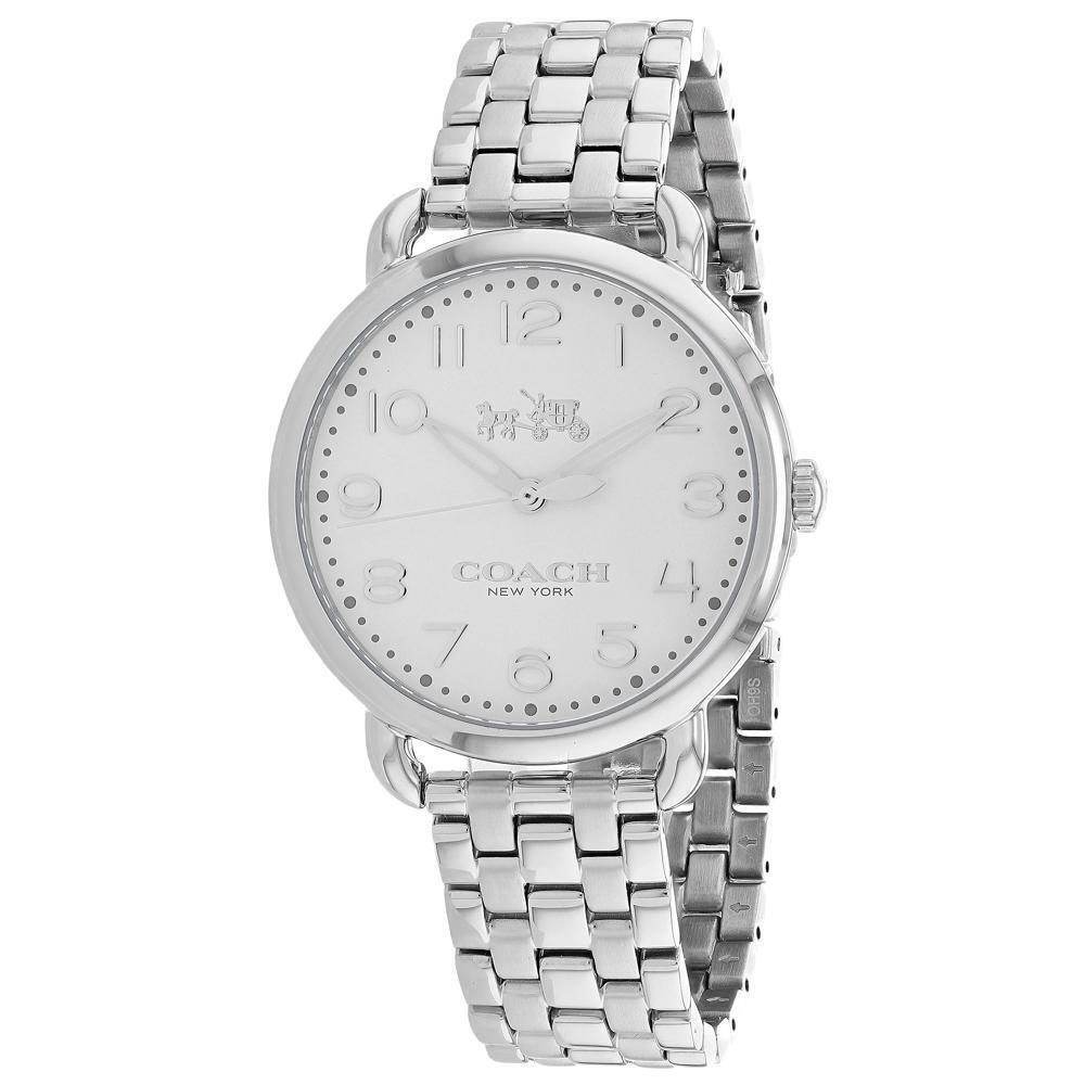Coach Delancey Classic White Dial Silver Steel Strap Watch for Women - 14502260 Buy Now By Coach