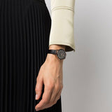 Swarovski Octea Nova Black Dial Black Leather Strap Watch for Women - 5650033 Buy Now By Swarovski