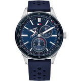 Tommy Hilfiger Austin Quartz Blue Dial Blue Rubber Strap Watch for Men - 1791635 Buy Now By Tommy Hilfiger