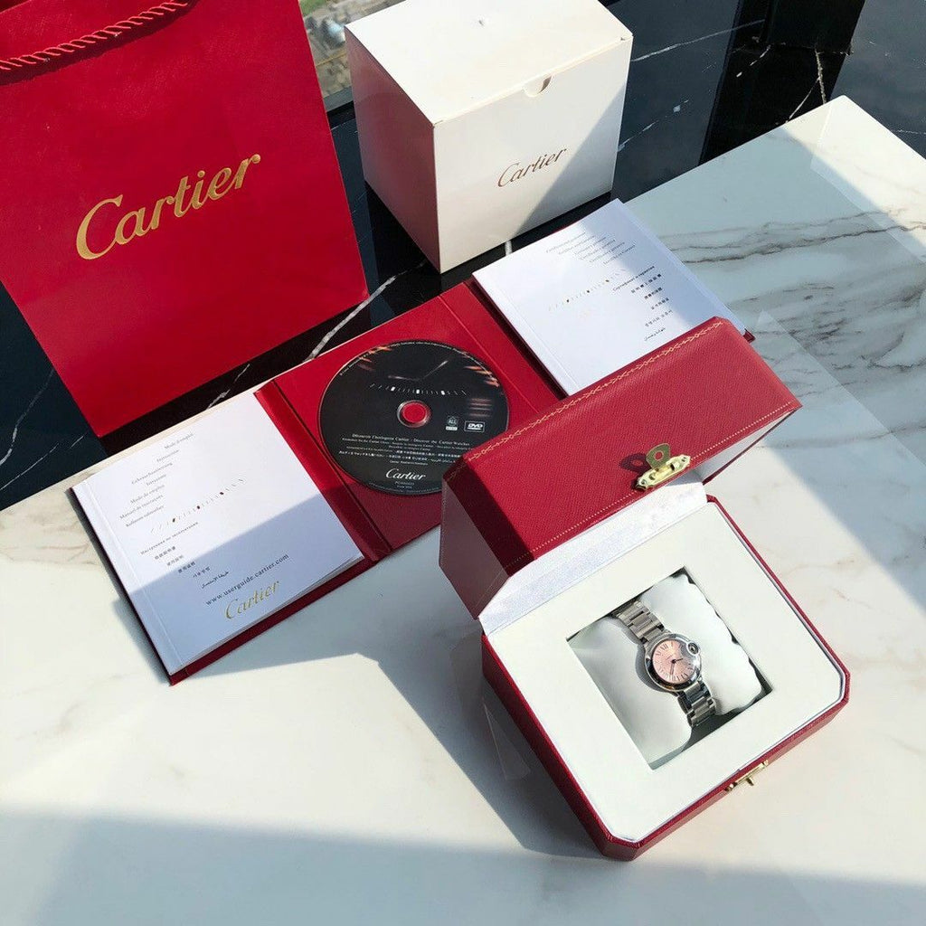 Cartier Ballon Bleu de Cartier Pink Dial Silver Steel Strap Watch for Women - W6920038 Buy Now By Cartier