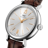 IWC Portofino Automatic Silver Dial Brown Leather Strap Watch for Women - IW357403 Buy Now By IWC