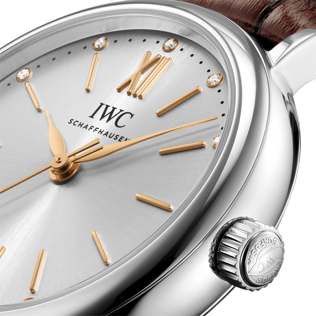 IWC Portofino Automatic Silver Dial Brown Leather Strap Watch for Women - IW357403 Buy Now By IWC