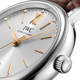 IWC Portofino Automatic Silver Dial Brown Leather Strap Watch for Women - IW357403 Buy Now By IWC