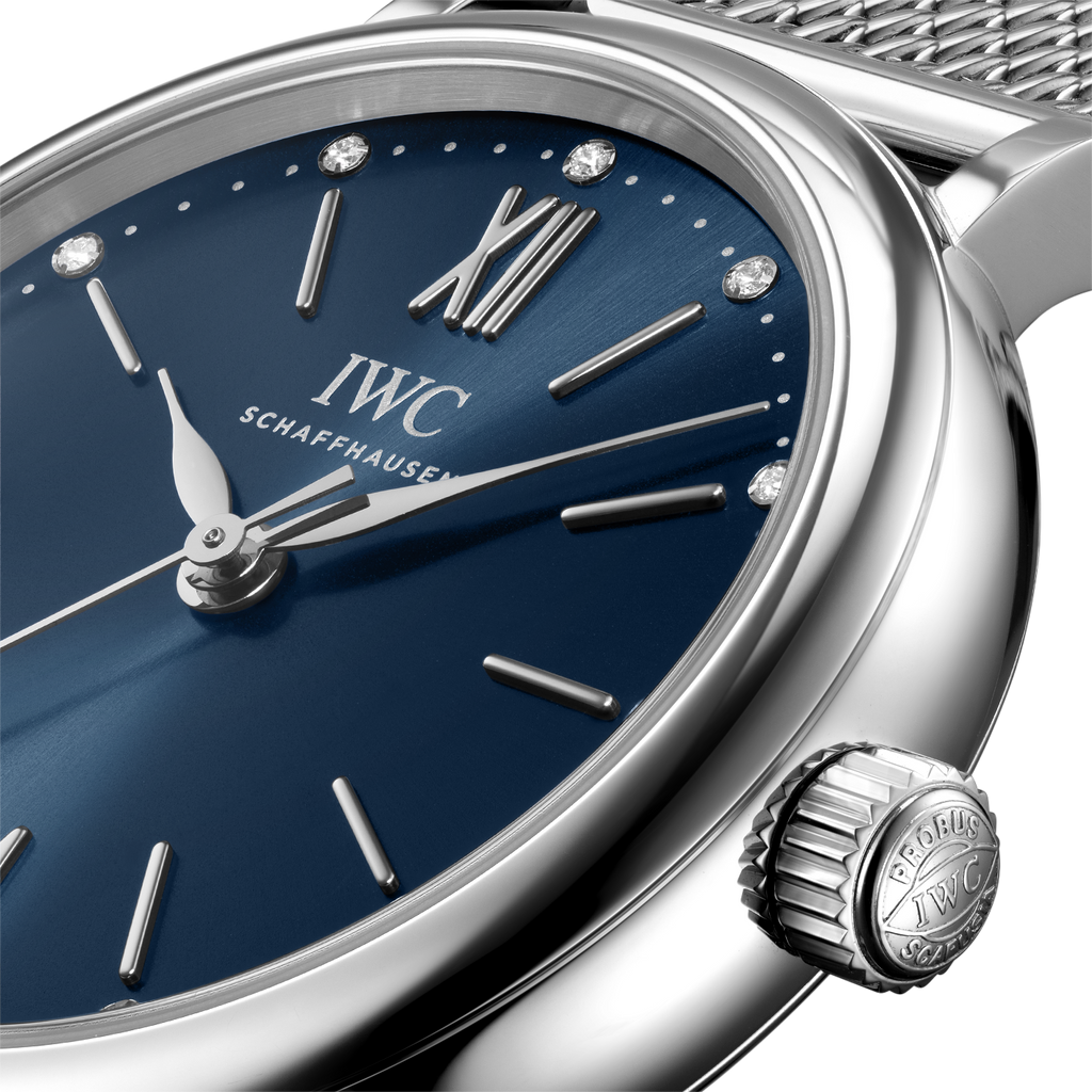 IWC Portofino Automatic Blue Dial Silver Mesh Bracelet Watch for Women - IW357404 Buy Now By IWC