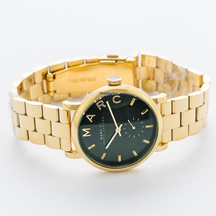 Marc Jacobs Baker Green Dial Gold Steel Strap Watch for Women - MBM3245 Buy Now By Marc Jacobs