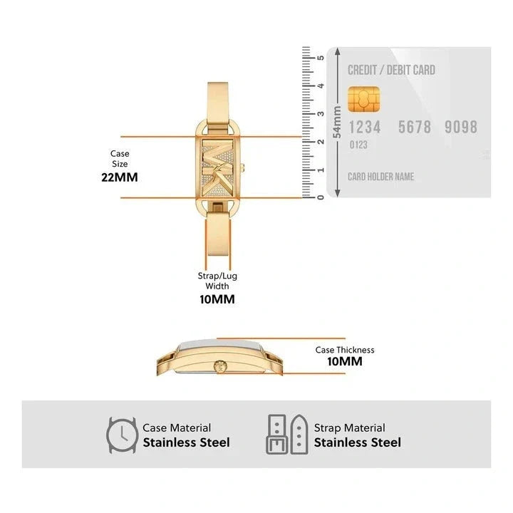 Michael Kors Empire Analog Gold Dial Gold Steel Strap Watch for Women - MK4840 Buy Now By Michael Kors