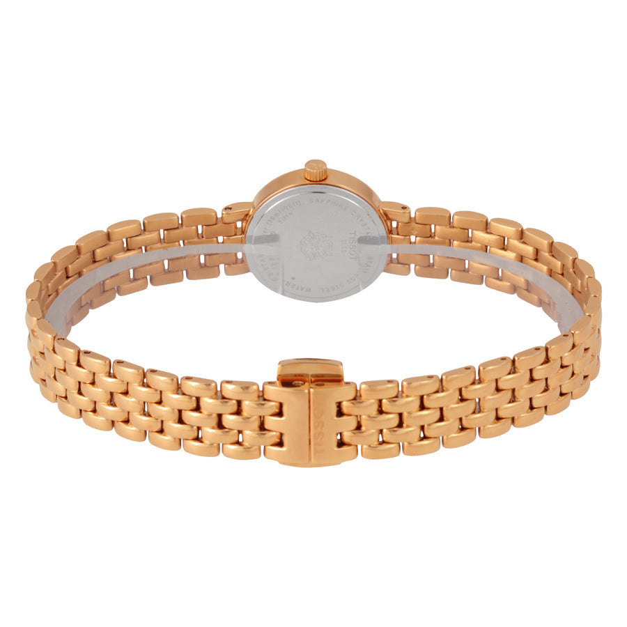 Tissot T Lady Lovely Mother of Pearl Dial Rose Gold Steel Strap Watch For Women - T058.009.33.111.00 Buy Now By Tissot