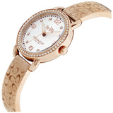 Coach Delancey Silver Dial Rose Gold Steel Strap Watch for Women - 14502355 Buy Now By Coach