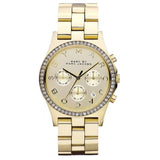 Marc Jacobs Henry Chronograph Gold Dial Gold Steel Strap Watch for Women - MBM3105 Buy Now By Marc Jacobs