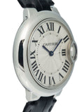 Cartier Ballon Bleu De Cartier Silver Dial Black Leather Strap Watch for Women - WSBB0034 Buy Now By Cartier