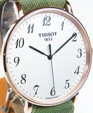 Tissot T Classic Everytime White Dial Green Nylon Strap Watch for Men - T109.610.38.032.00 Buy Now By Tissot