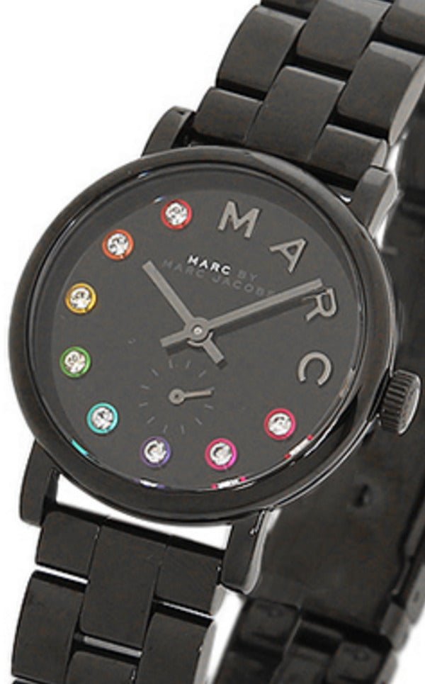 Marc Jacobs Baker Black Dial Black Steel Strap Watch for Women - MBM3425 Buy Now By Marc Jacobs