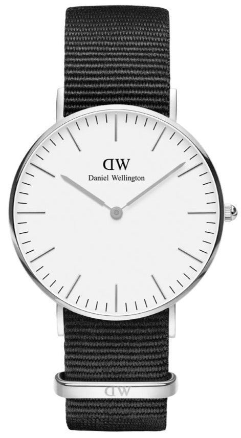 Daniel Wellington Classic Cornwall White Dial Black Nylon Strap Watch For Men - DW00100260 Buy Now By Daniel Wellington
