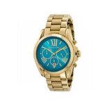 Michael Kors Bradshaw Chronograph Blue Dial Gold Steel Strap Watch For Women - MK5975 Buy Now By Michael Kors