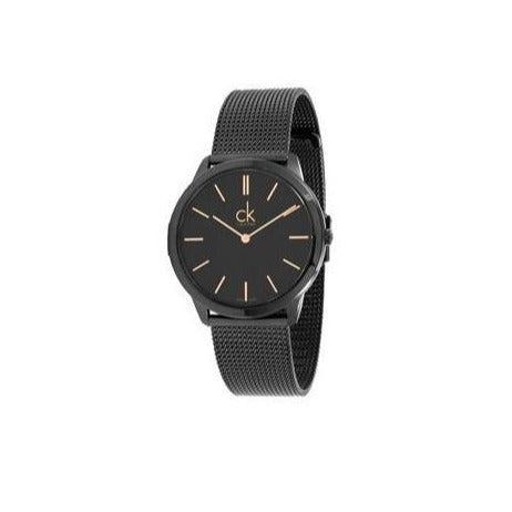 Calvin Klein Minimal Black Dial Black Mesh Bracelet Watch for Men - K3M21421 Buy Now By Calvin Klein