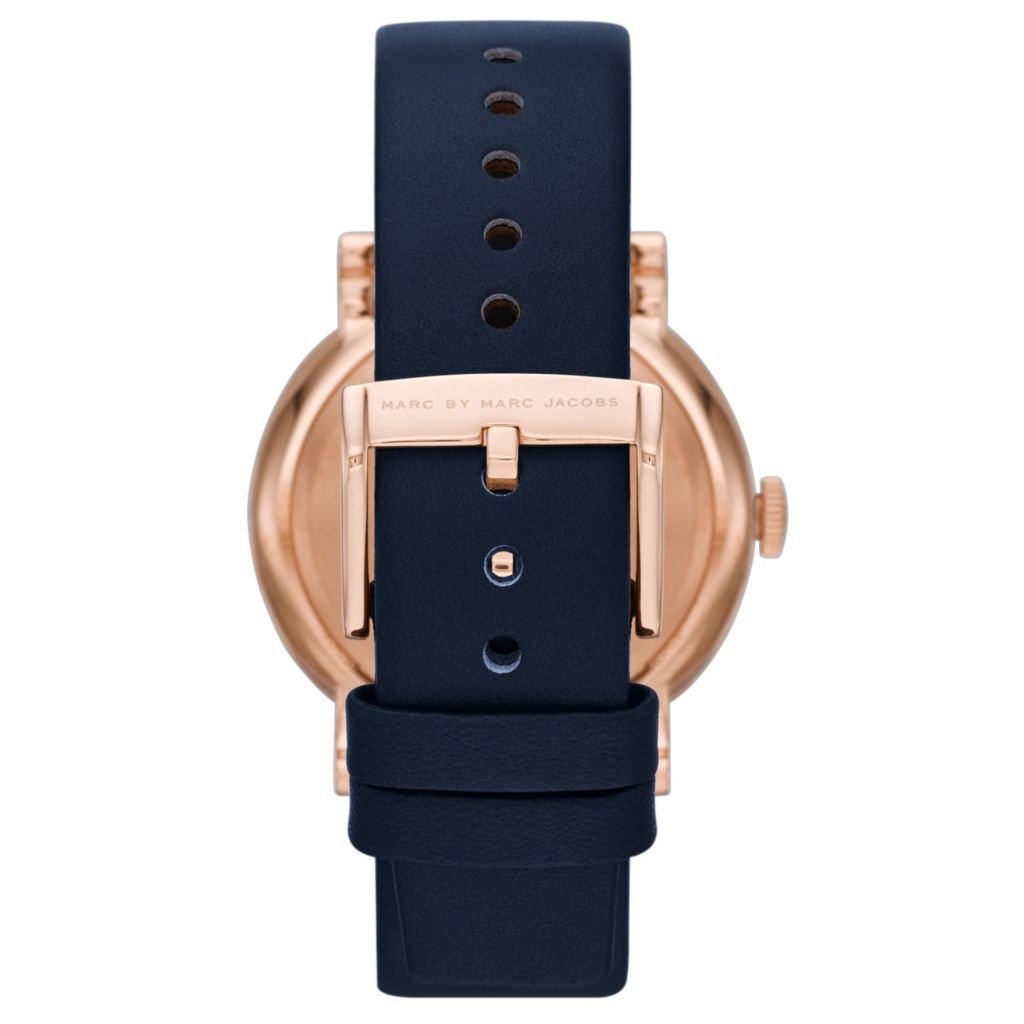 Marc Jacobs Baker Navy Blue Dial Navy Blue Leather Strap Watch for Women - MBM1329 Buy Now By Marc Jacobs