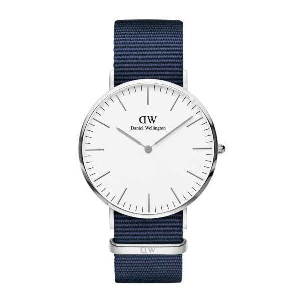 Daniel Wellington Classic Bayswater White Dial Blue NATO Strap Watch For Men - DW00100276 Buy Now By Daniel Wellington