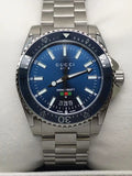 Gucci Dive Quartz Blue Dial Silver Steel Strap Watch For Men - YA136311 Buy Now By Gucci