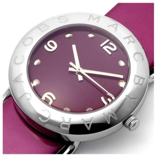 Marc Jacobs Amy Purple Dial Red Leather Strap Watch for Women - MBM1138 Buy Now By Marc Jacobs
