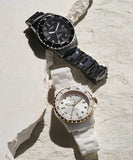 Fossil FB-01 Analog White Dial White Ceramic Strap Watch for Women - CE1107 Buy Now By Fossil