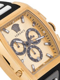 Versace Dominus Chronograph Gold Dial Black Silicone Strap Watch For Men - VE6H00223 Buy Now By Versace