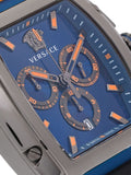 Versace Iconic Dominus Chronograph Blue Dial Blue Rubber Strap Watch For Men - VE6H00323 Buy Now By Versace