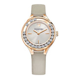 Swarovski Lovely Crystals Mini Grey Dial Grey Leather Strap Watch for Women - 5261481 Buy Now By Swarovski