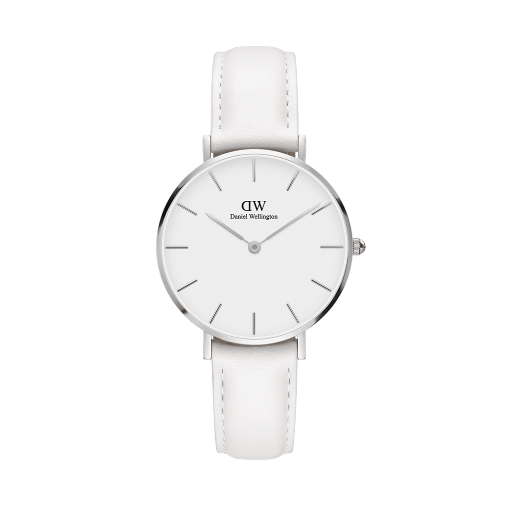 Daniel Wellington Petite Bondi White Dial White Leather Strap Watch For Women - DW00100190 Buy Now By Daniel Wellington