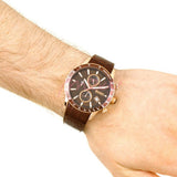 Hugo Boss Rafale Chronograph Brown Dial Brown Leather Strap Watch For Men - 1513392 Buy Now By Hugo Boss
