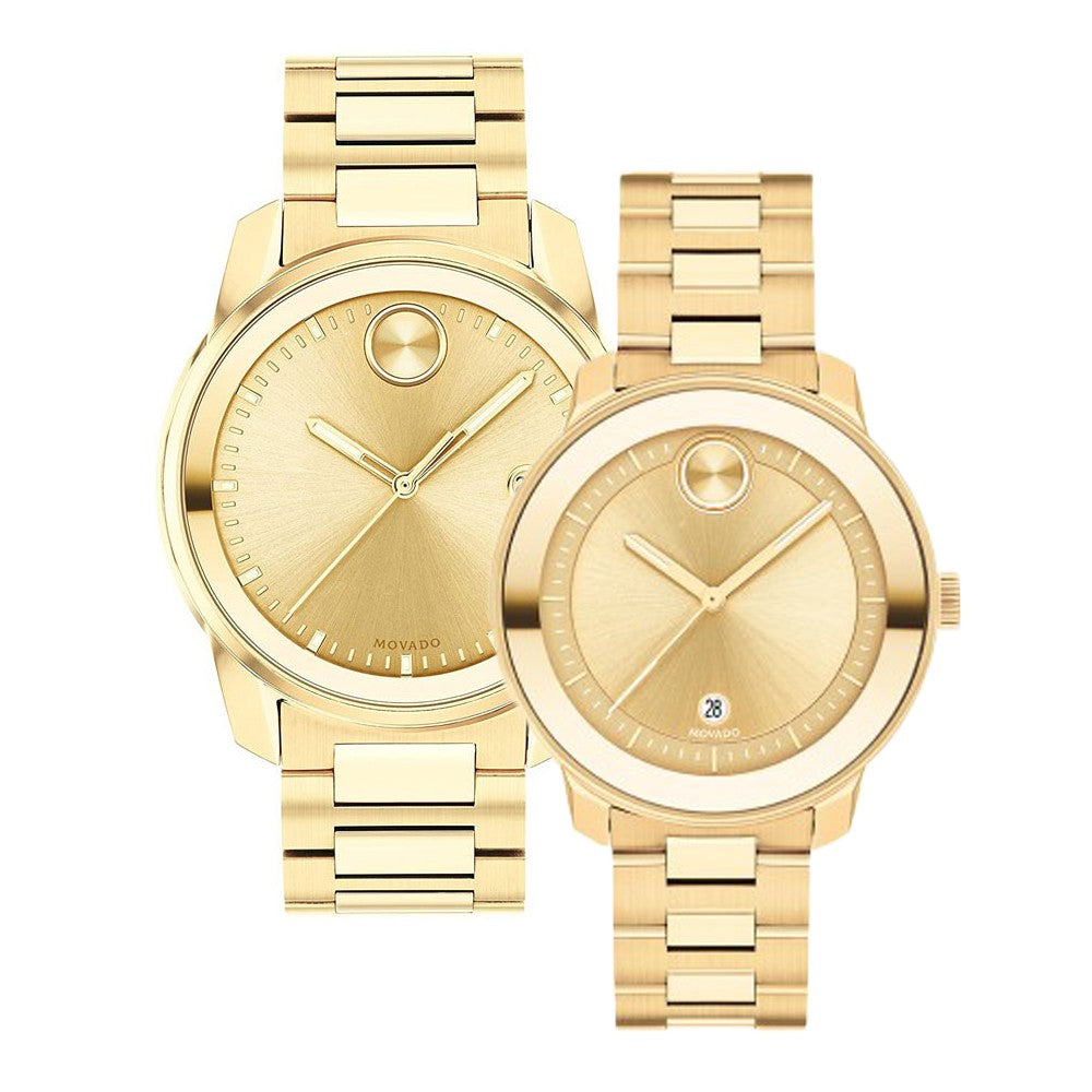 Movado Bold Verso Gold Dial Gold Steel Strap Watch for Men - 3600861 Buy Now By Movado