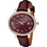 Michael Kors Whitley Quartz Burgundy Dial Burgundy Leather Strap Watch For Women - MK2430 Buy Now By Michael Kors